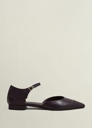 Seren Leather Flats, Malbec Purple, hi-res