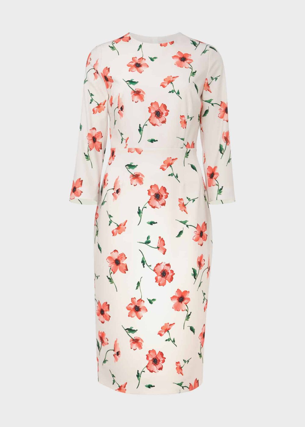 Aleena Floral Shift Dress, Cream Red Multi, hi-res
