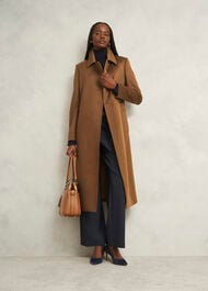 Petite Livia Wool Coat, Vicuna, hi-res