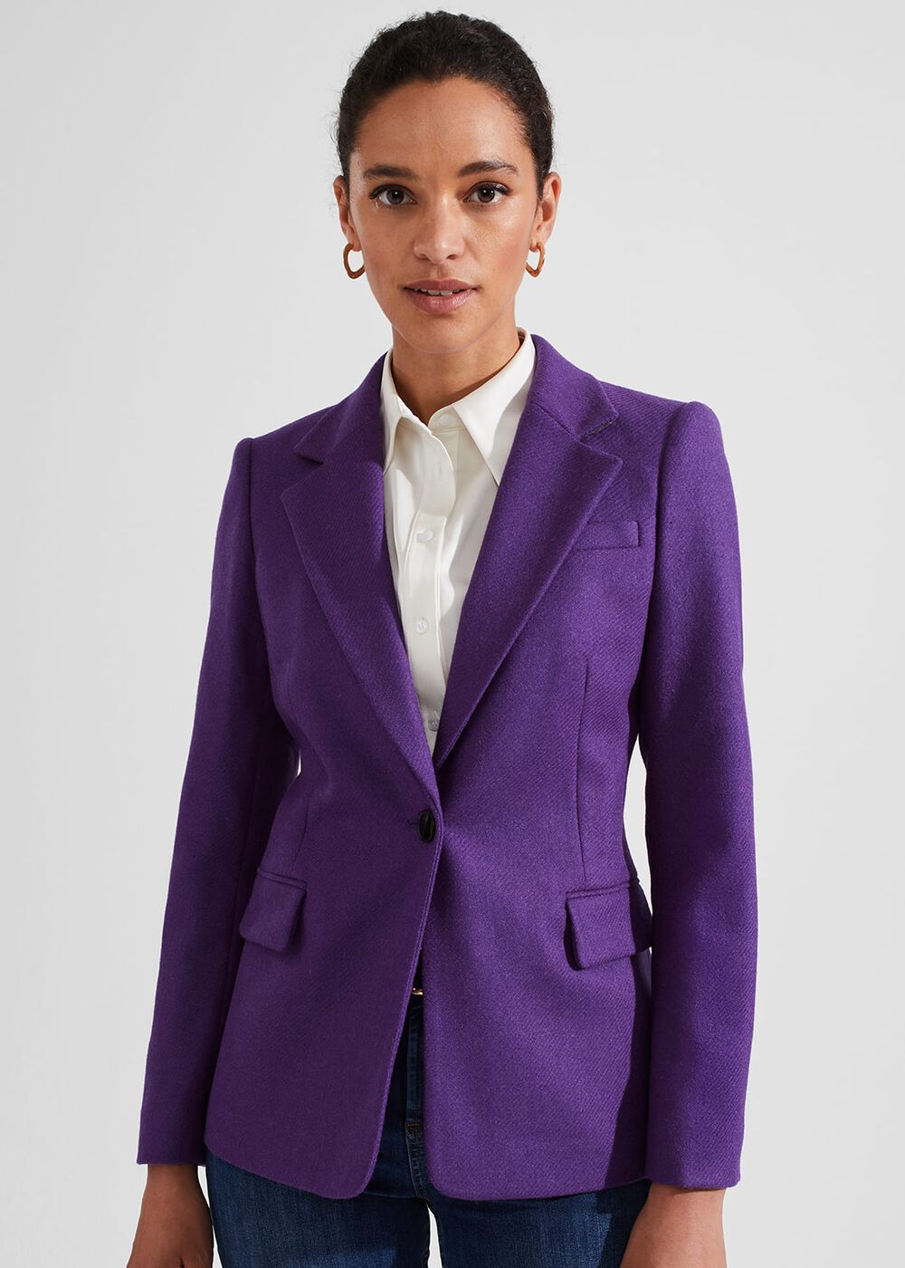 Jess Wool Jacket, Indigo Purple, hi-res