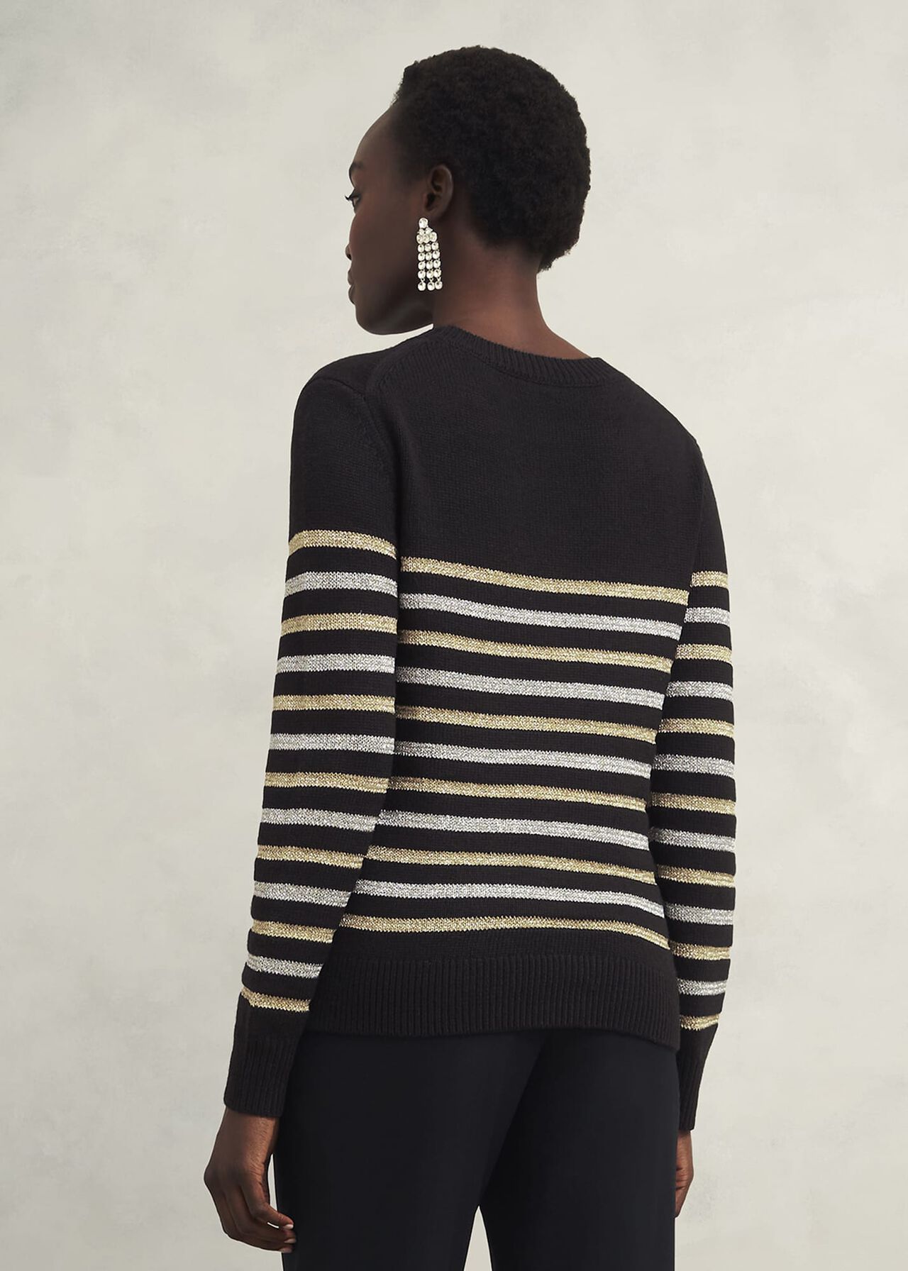 Destiny Sparkle Stripe Sweater , Black Multi, hi-res