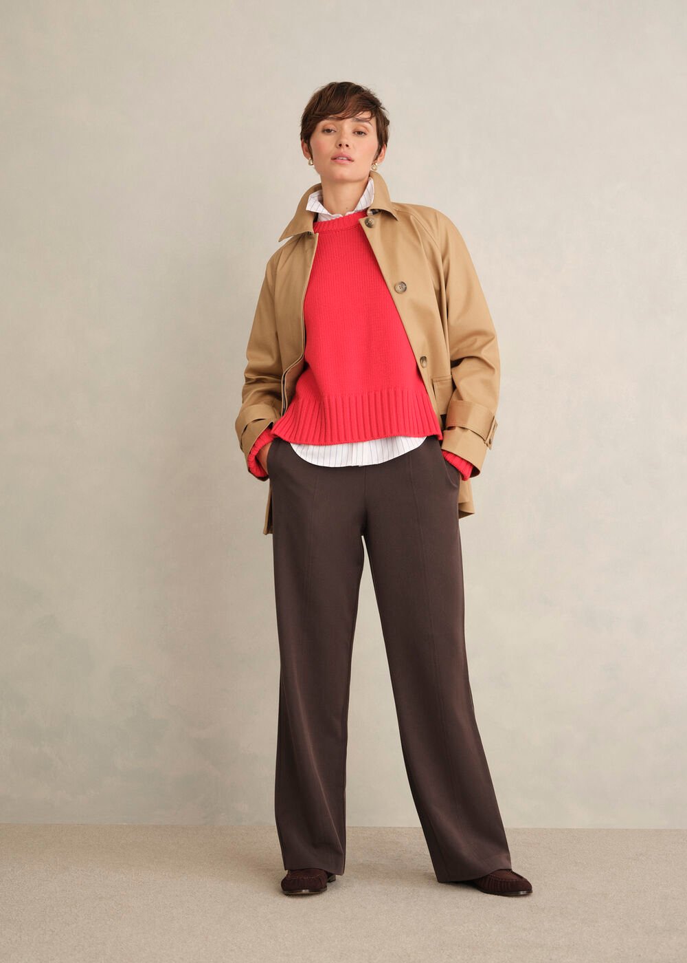 Marina Trousers, Deep Brown, hi-res
