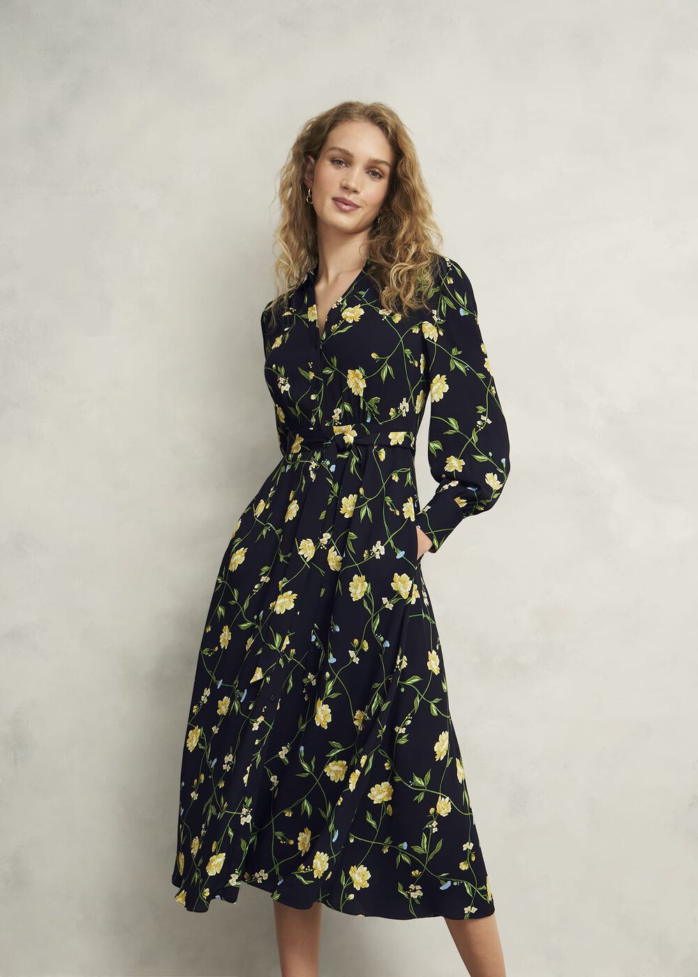 Everly Dress, Navy Multi, hi-res