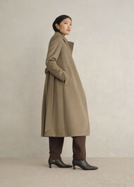 Petite Livia Wool Wrap Coat, Neutral, hi-res