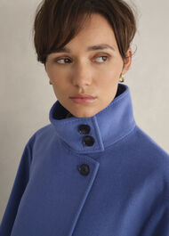 Remi Wool Blend Funnel Neck Jacket, Thistle Blue, hi-res