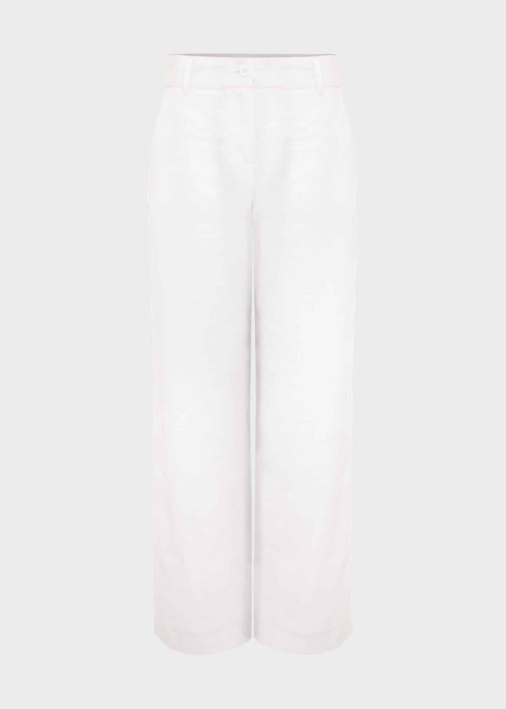Petite Lynn Linen Pants, White, hi-res