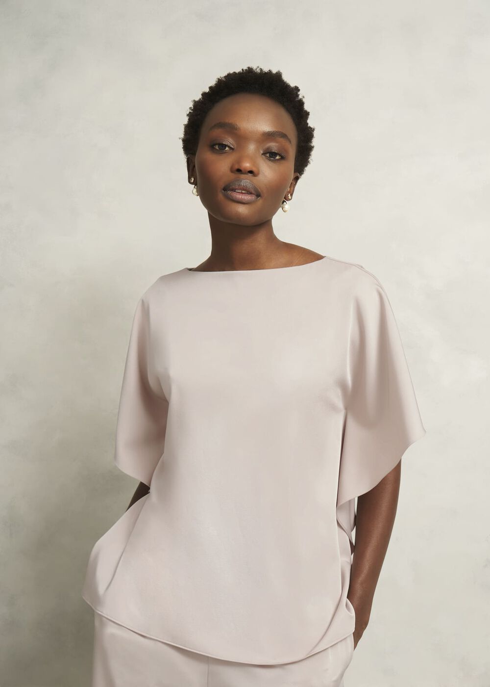Delora Blouse, Oyster, hi-res