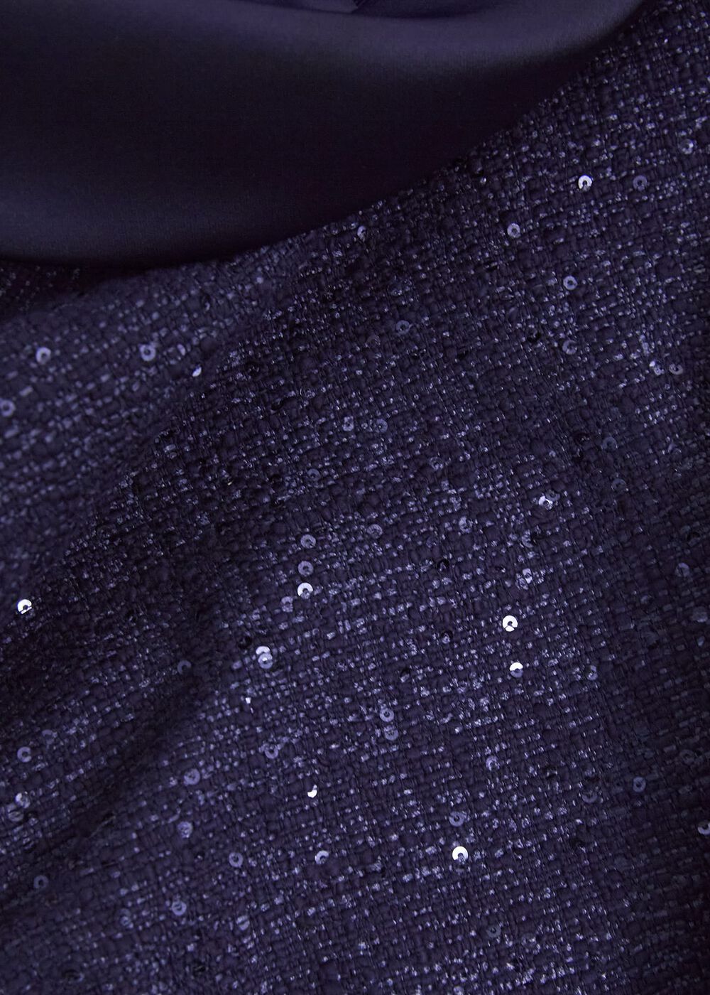 Prisha Sequin Tweed Dress, Midnight Navy, hi-res