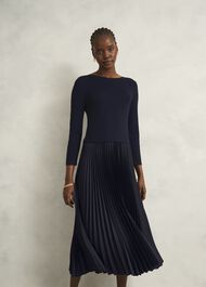 Petite Lucinda Dress, Hobbs Navy, hi-res