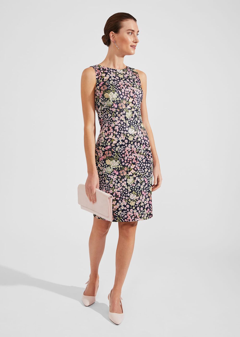 Moira Floral Shift Dress, Navy Multi, hi-res