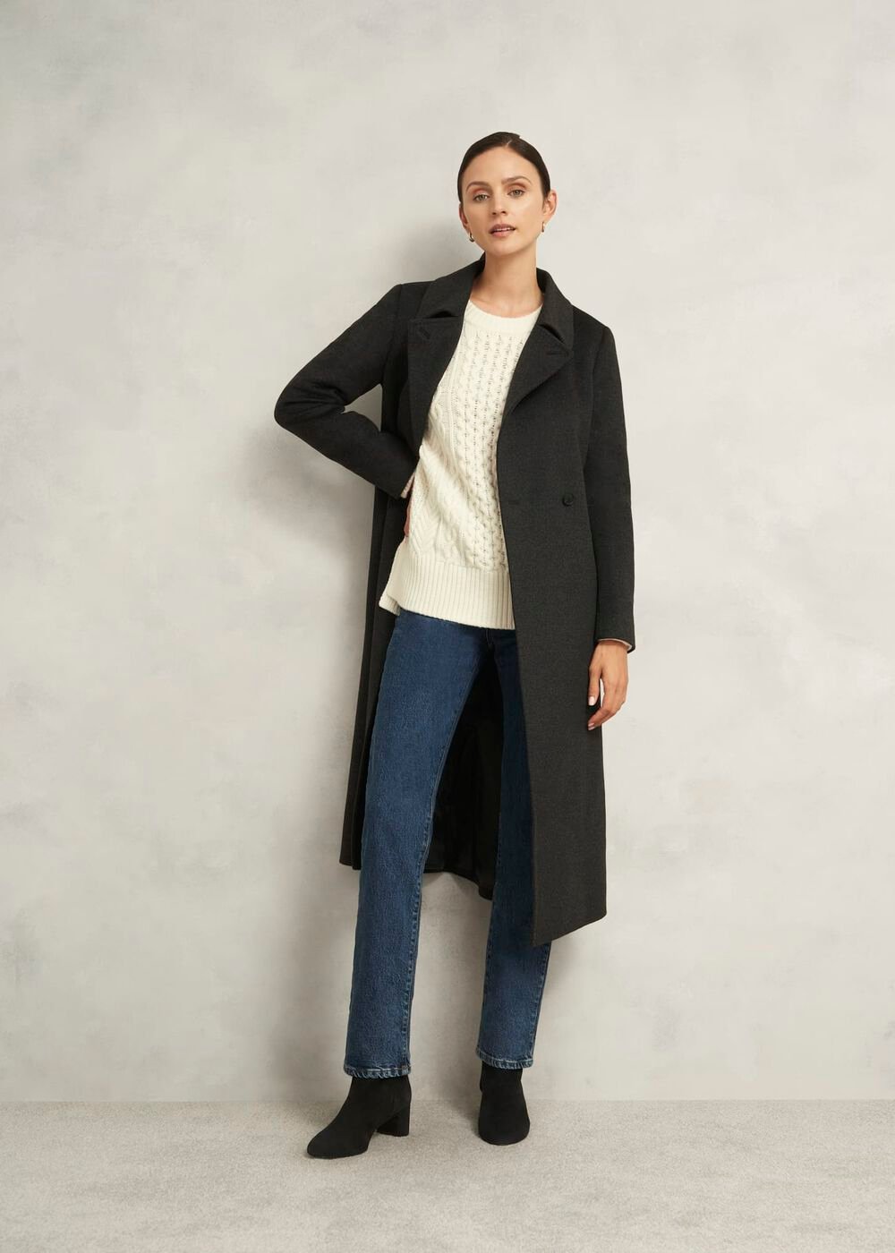 Nell Chunky Cable Sweater, Hobbs Ivory, hi-res