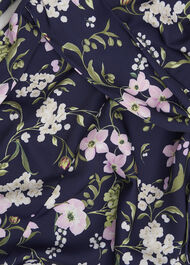 Petite Sabine Floral Tie Dress, Midnight Multi, hi-res