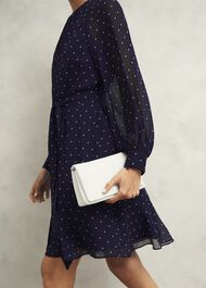 Jas Leather Clutch Bag, Ivory, hi-res