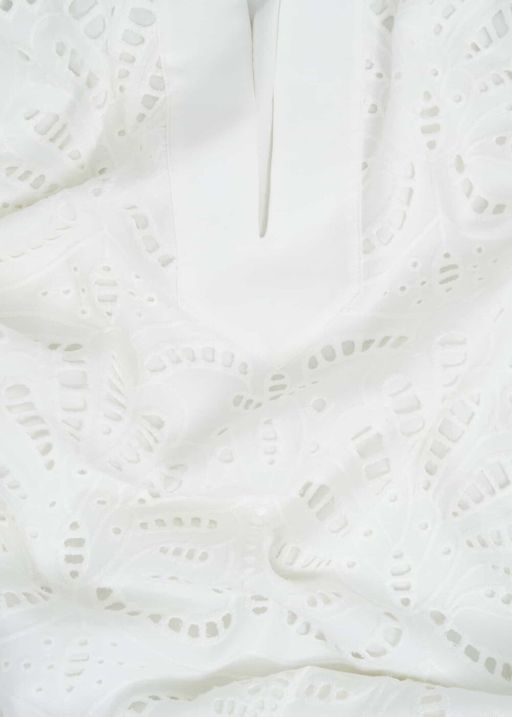 White Easedale Cotton Broderie Dress, Hobbs White, hi-res