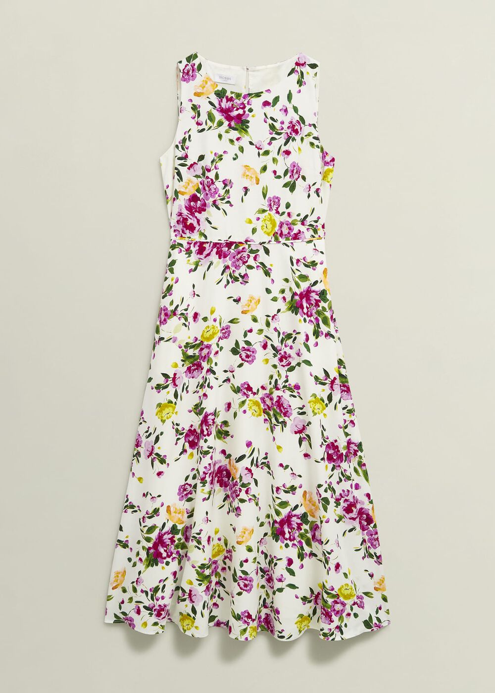 Carly Linen Dress, Ivory Multi, hi-res