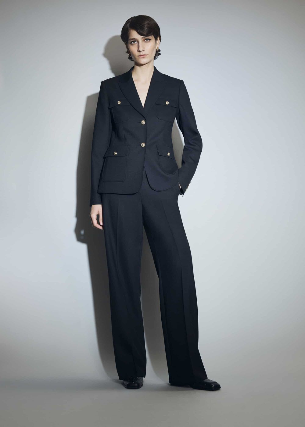 Highclere Wide Pants, Black, hi-res