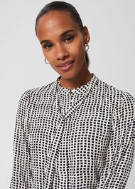 Arabella Blouse, Navy Ivory, hi-res