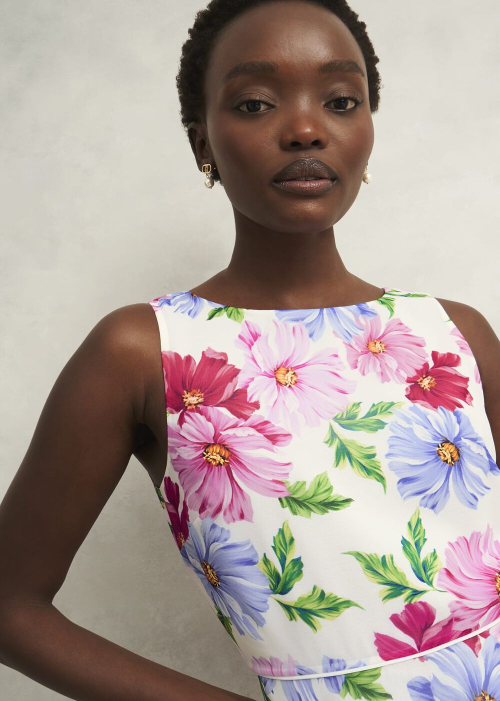 Petite Carly Dress, Ivory Multi, hi-res