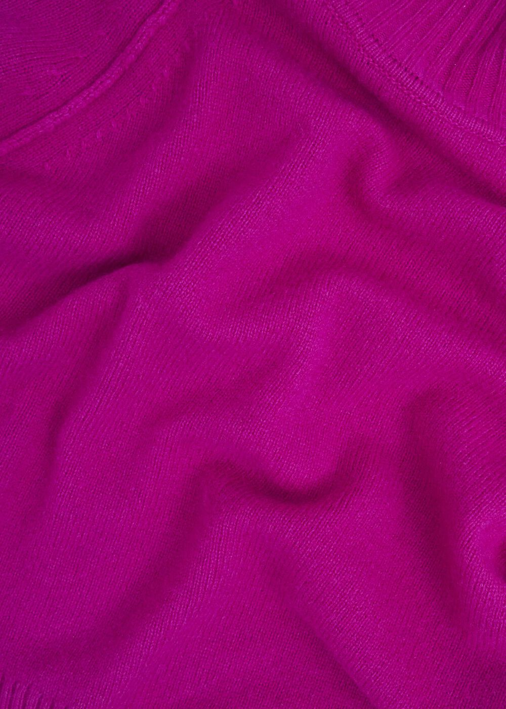 Pink Lorraine Wool Blend Turtle Neck Knitted Sweater, Magenta Pink, hi-res