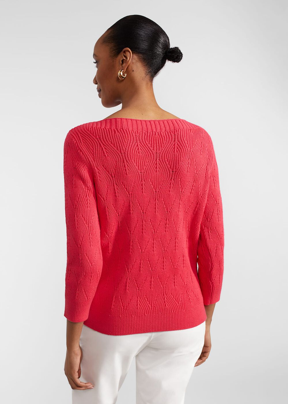 Laney Cotton Sweater, Rouge Pink, hi-res