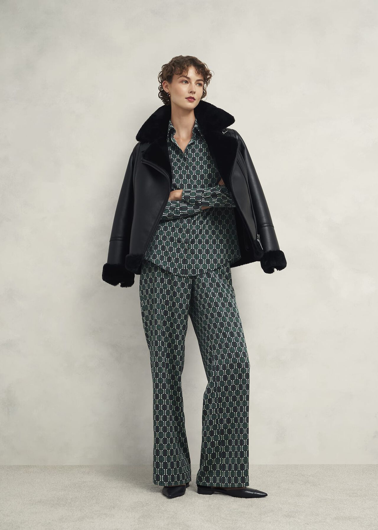Finwell Satin Trousers, Multi, hi-res
