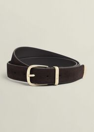Nima Suede Belt, Chocolate Brown, hi-res