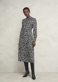 Petite Cynthia Dress, Black Cream, hi-res