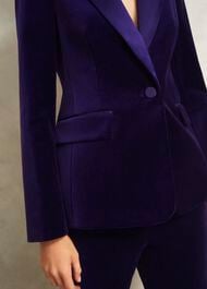 Heather Velvet Jacket, Midnight Purple, hi-res