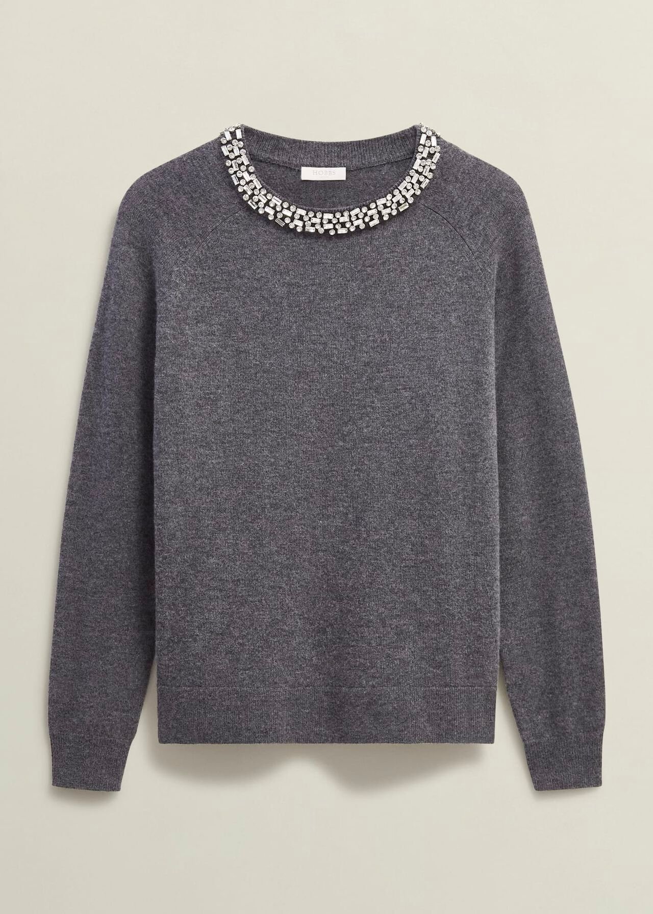 Sherry Jumper With Cashmere, Charcoal Grey, hi-res