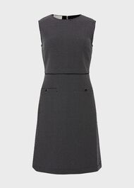 Violet Ponte Dress, Black Ivory, hi-res