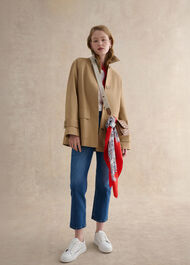 Bria Silk Scarf, Red Multi, hi-res