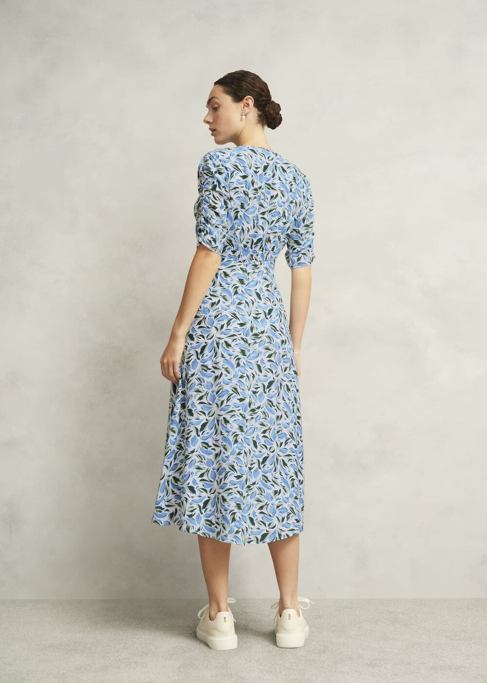 Petite Bonnie Midi Tea dress, Ivory Multi, hi-res