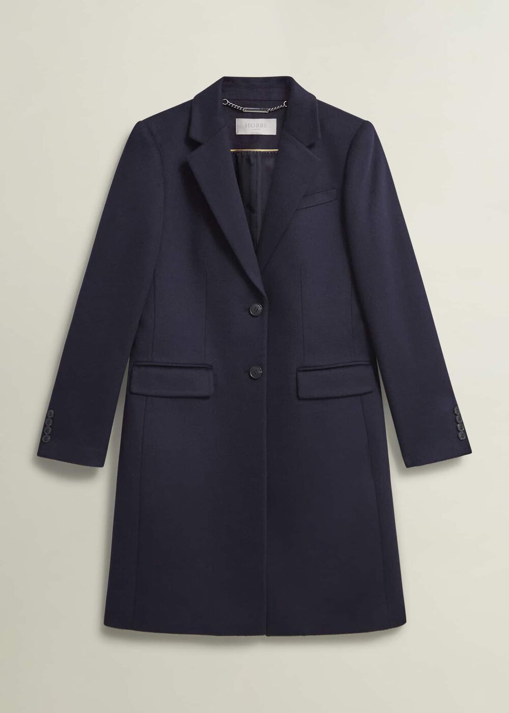 Cavendish Wool Coat, Navy, hi-res