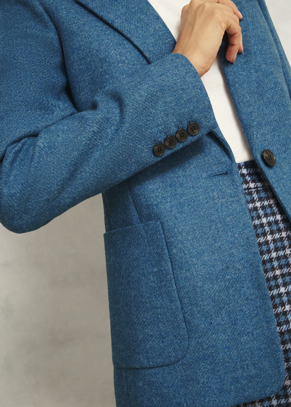 Petite Lilla Wool Jacket, Blue, hi-res