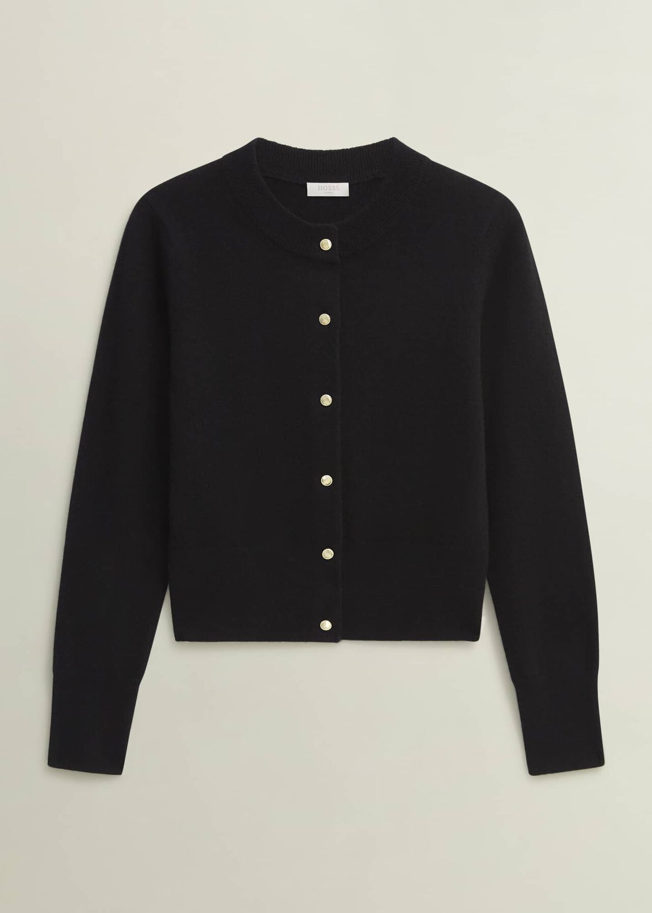 Monica Cashmere Cardigan, Hobbs Black, hi-res