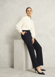 Ivy Straight Pants, Navy, hi-res