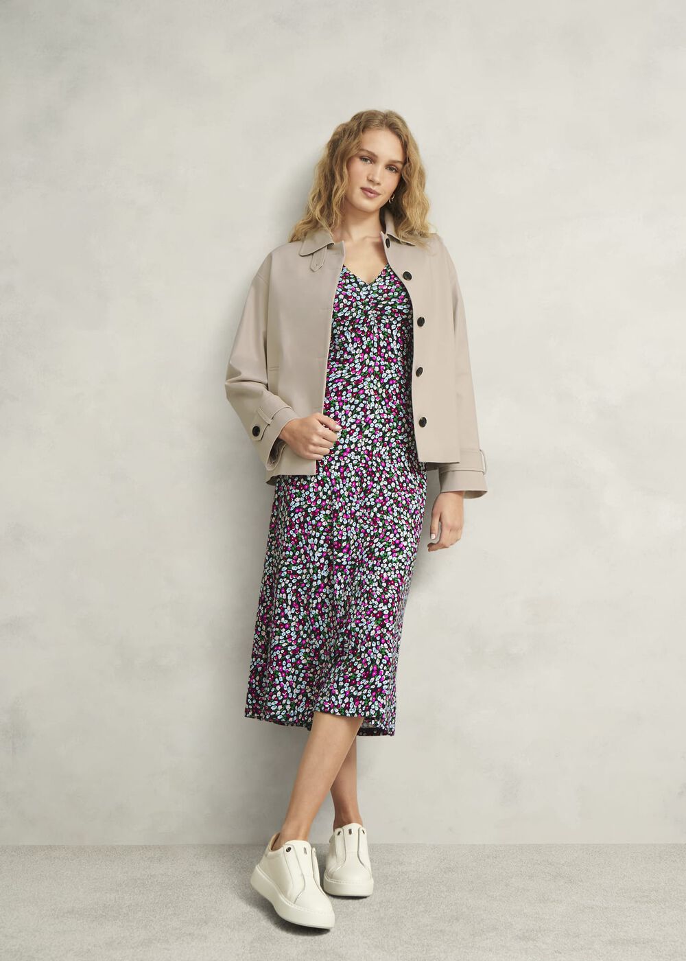 Petite Flo Jersey Dress, Pink Multi, hi-res