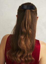 Joelle Bow Hair Clip, Black, hi-res