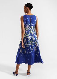 Carly Floral Midi Dress, Blue Multi, hi-res