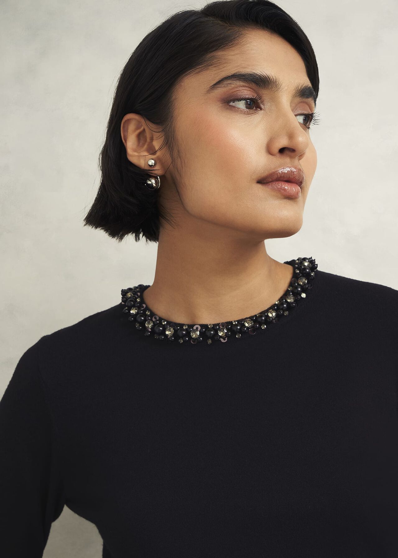Oakley Beaded Sweater, Black, hi-res