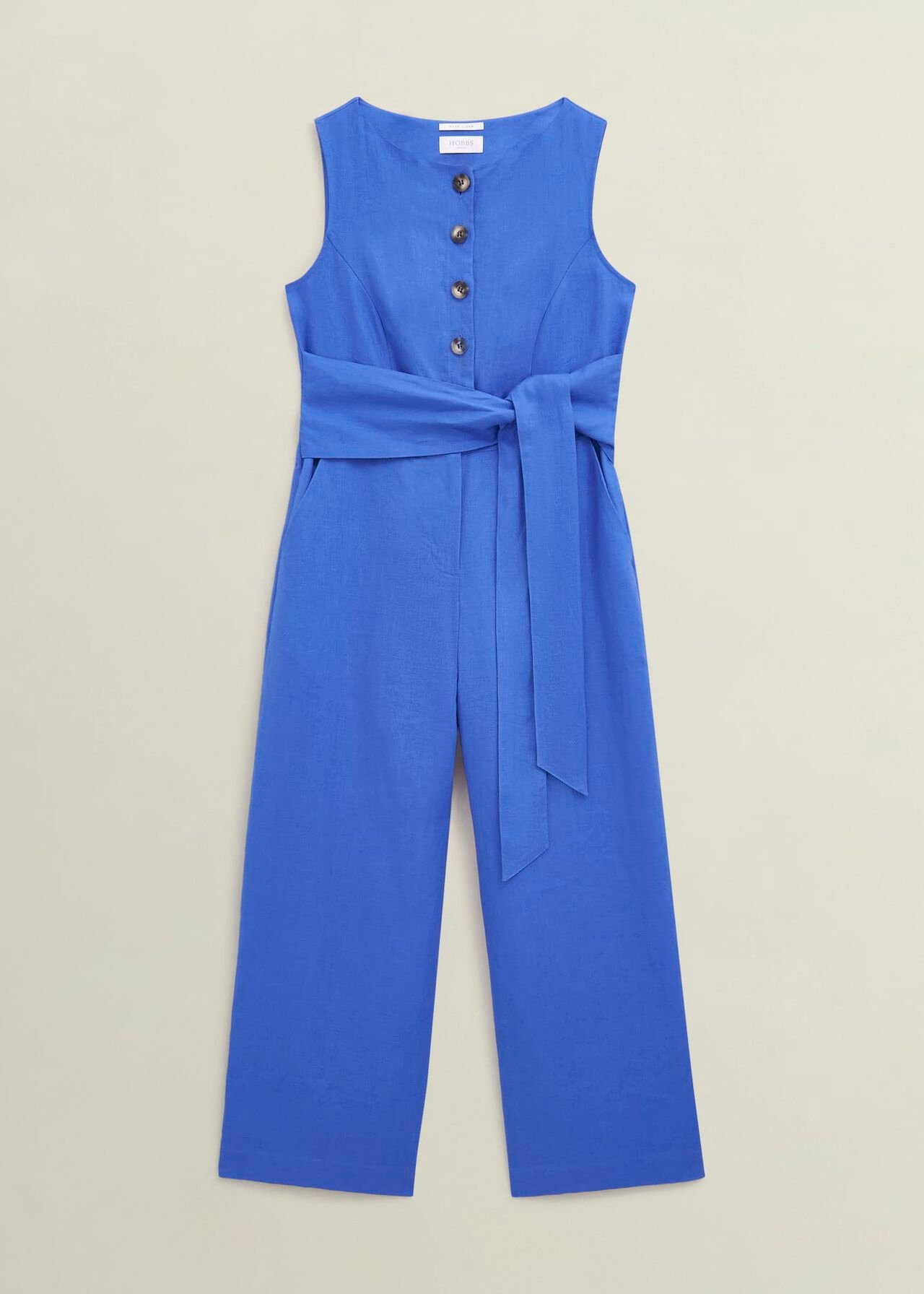 Petite Melissa Linen Jumpsuit, French Blue, hi-res