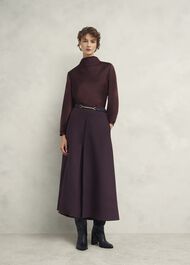 Chersham Skirt with Wool, Malbec Purple, hi-res