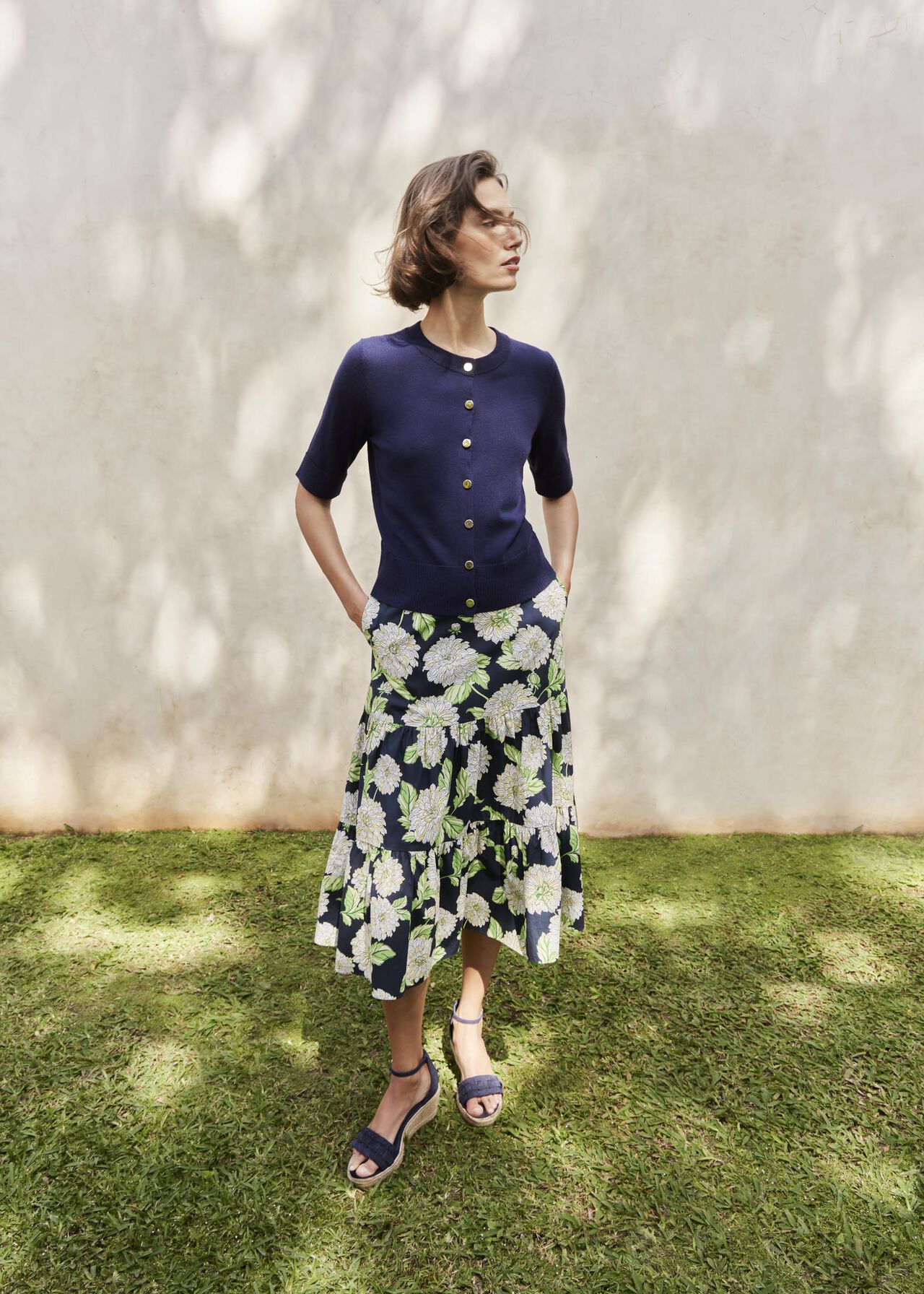 Dorothea Skirt, Navy Multi, hi-res