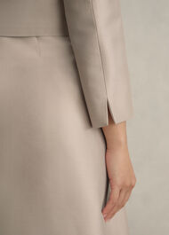 Avery Wool Silk Jacket, Oyster, hi-res