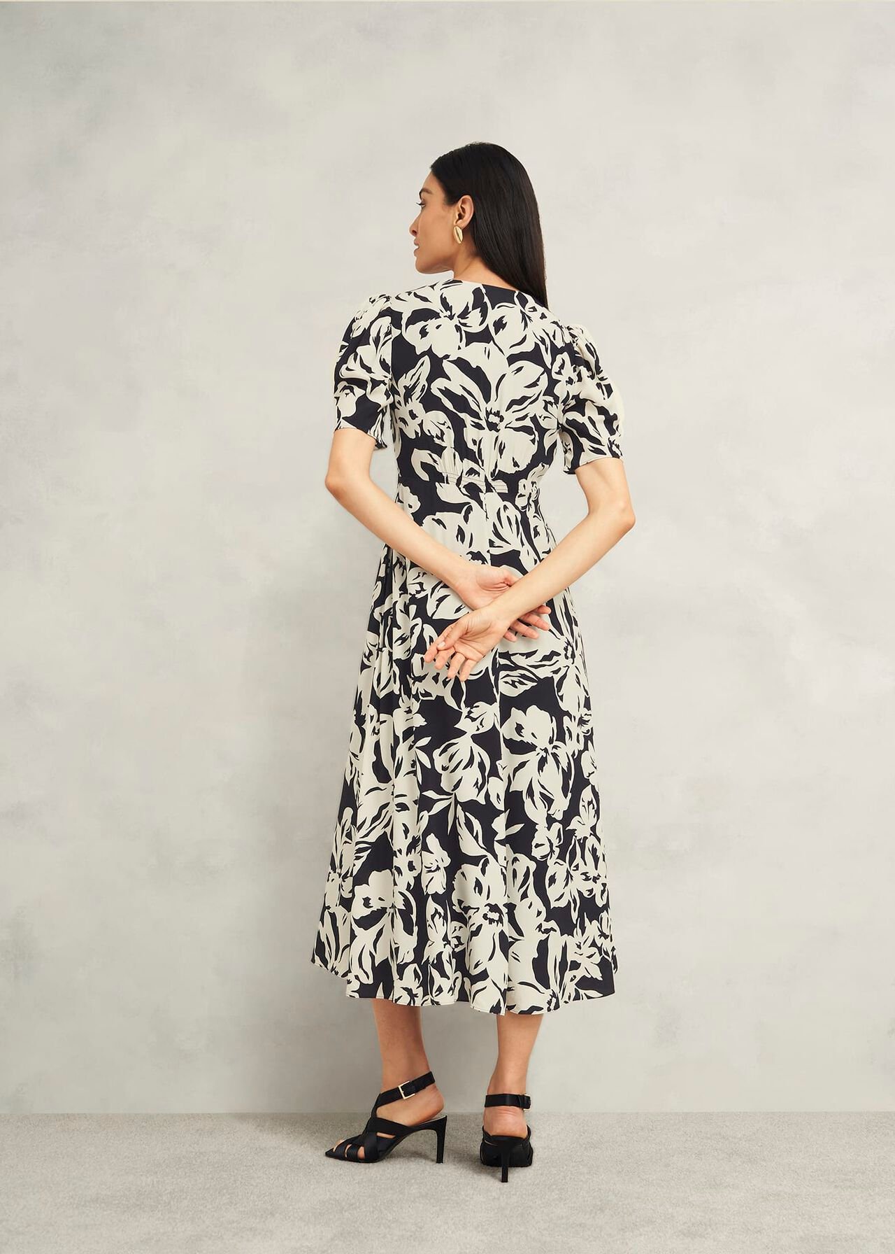 Chiltern Dress, Black Cream, hi-res