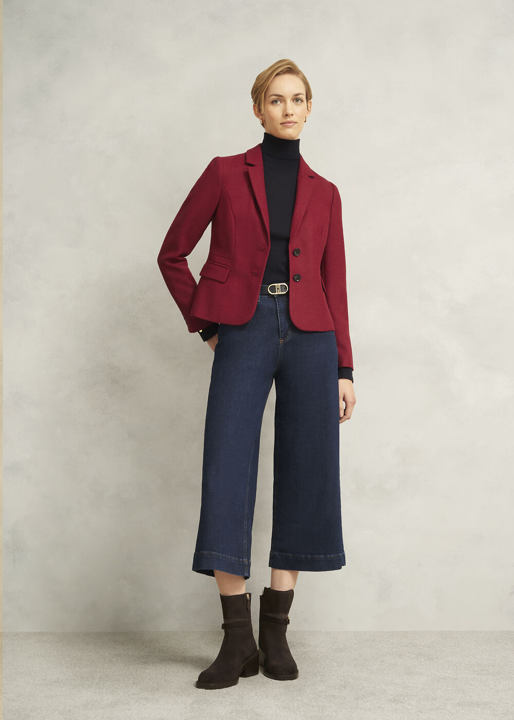 Petite Hackness Wool Jacket, Red, hi-res