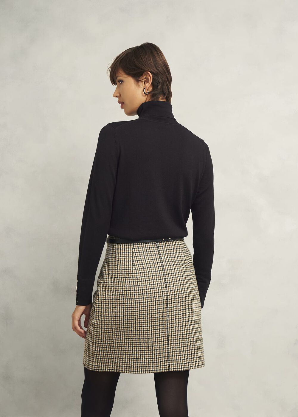Lara Merino Wool Roll Neck Sweater, Black, hi-res