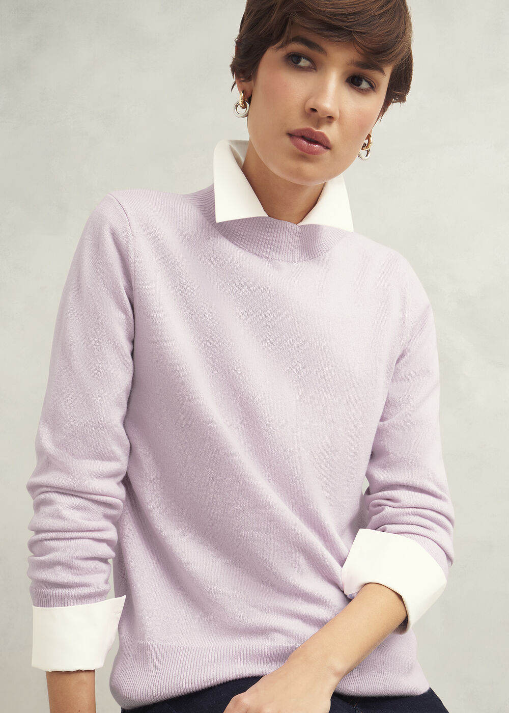 Indah Jumper With Cashmere, Dusted Pink, hi-res
