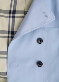 Petite Skylar Shower Resistant Trench Coat, Pale Blue, hi-res