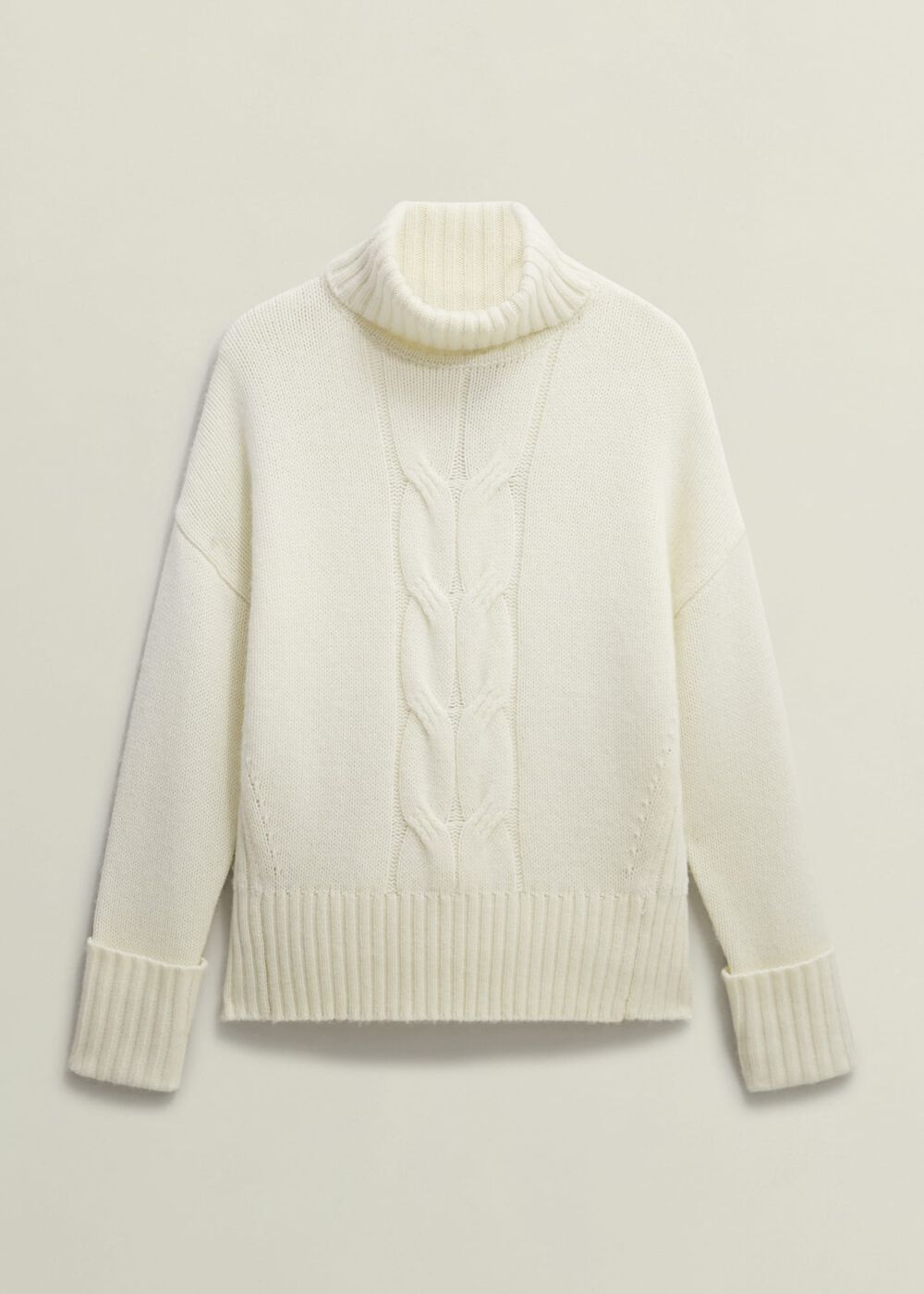 Ember Cable Sweater With Alpaca, Warm Ivory, hi-res